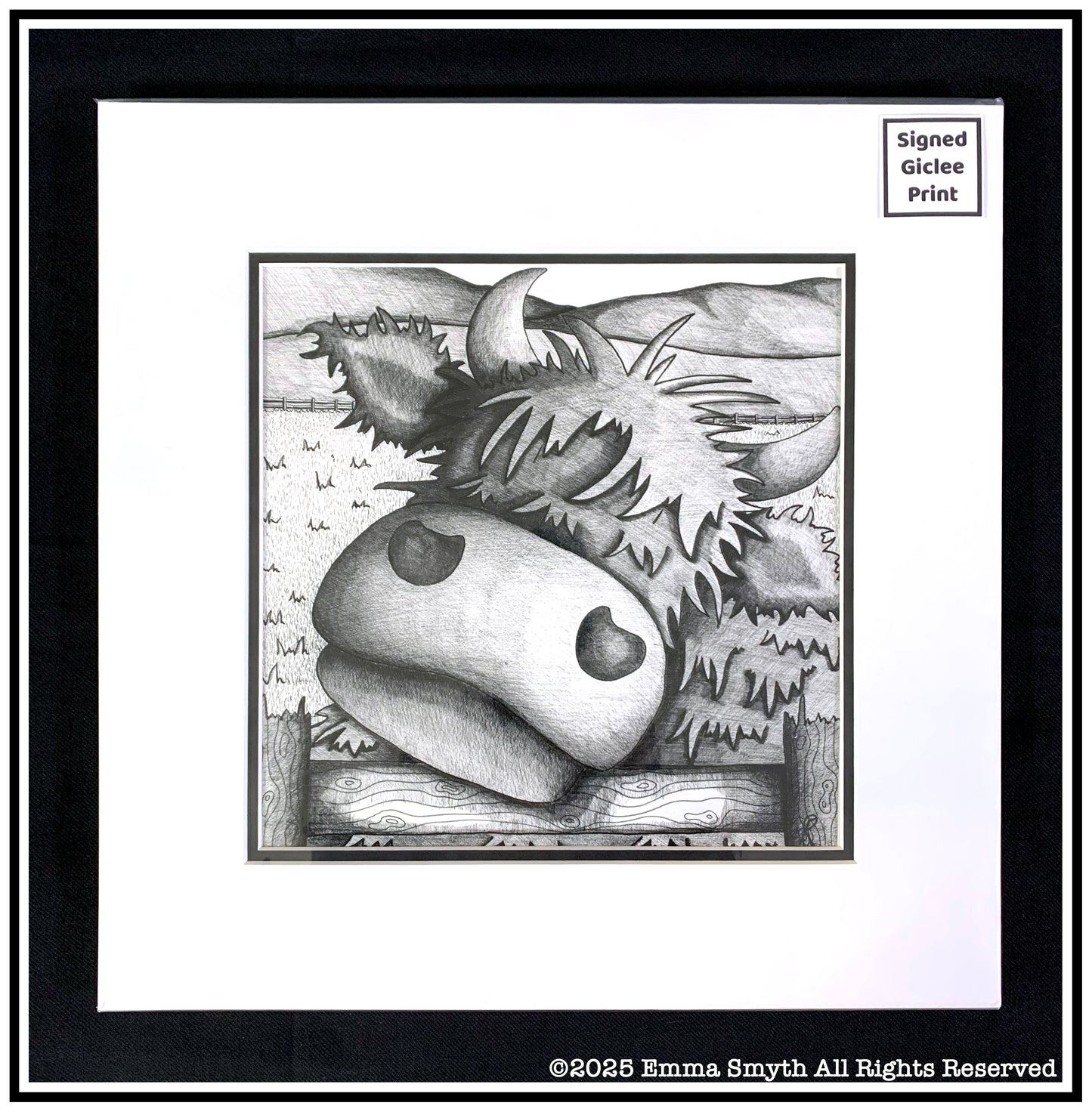 Coo Signed Giclee Print in a Mount