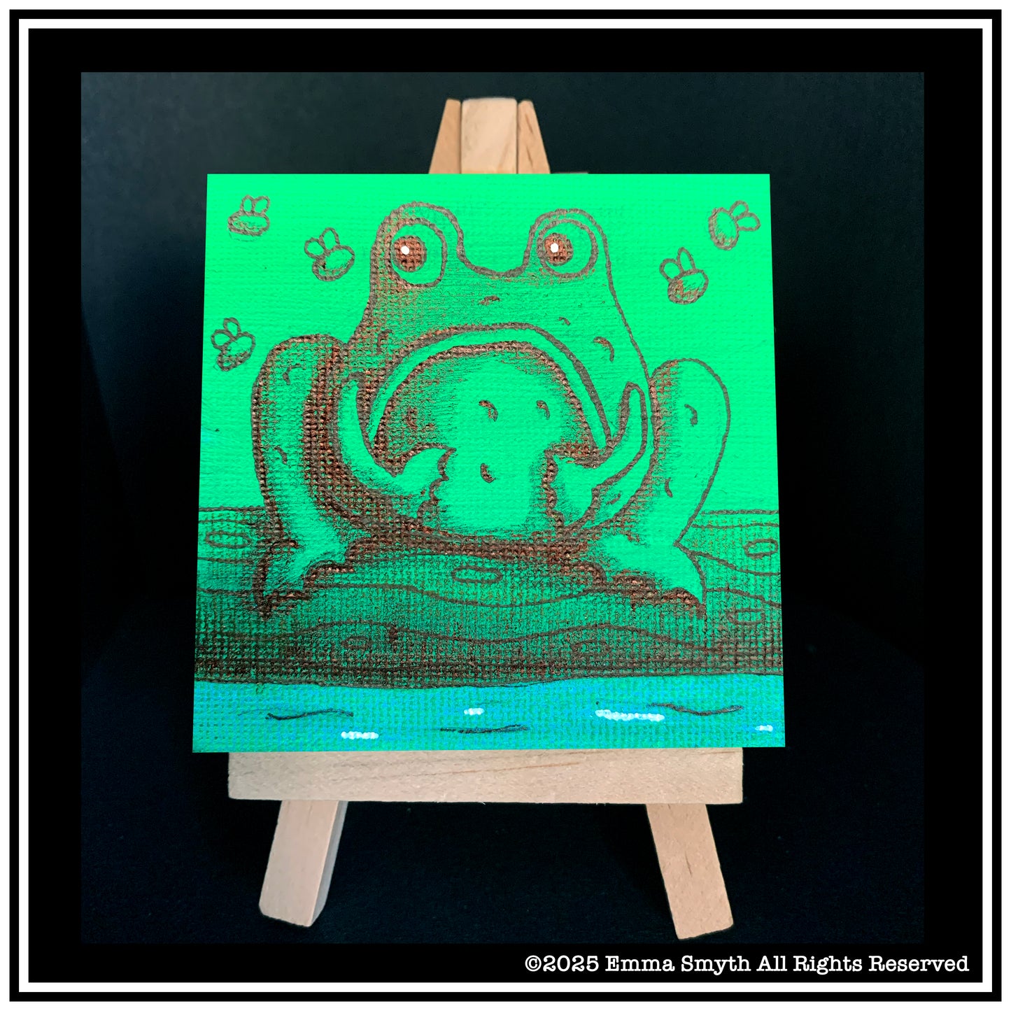 Frog Mini Canvas 7.5 x 7.5cm