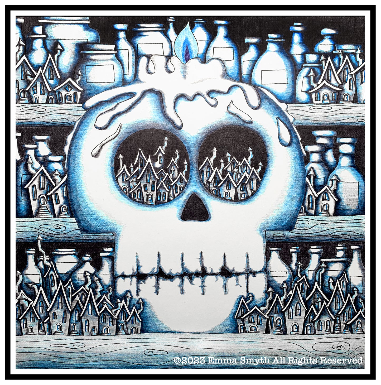 Pick Your Poison 24 x 24cm Original Framed Artwork