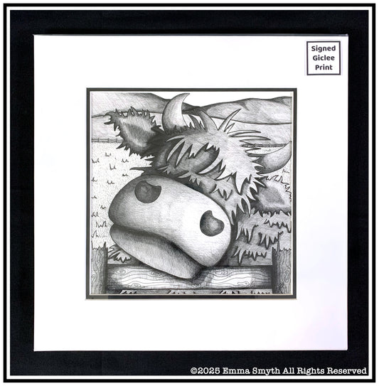 Coo  Signed Giclee Print in a Mount