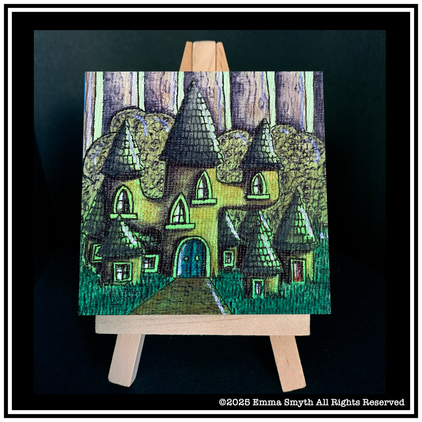The Forest Castle Mini Canvas 7.5 x 7.5cm