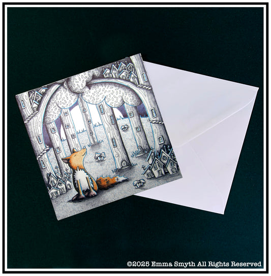 The Fox and the Moon Greetings Card
