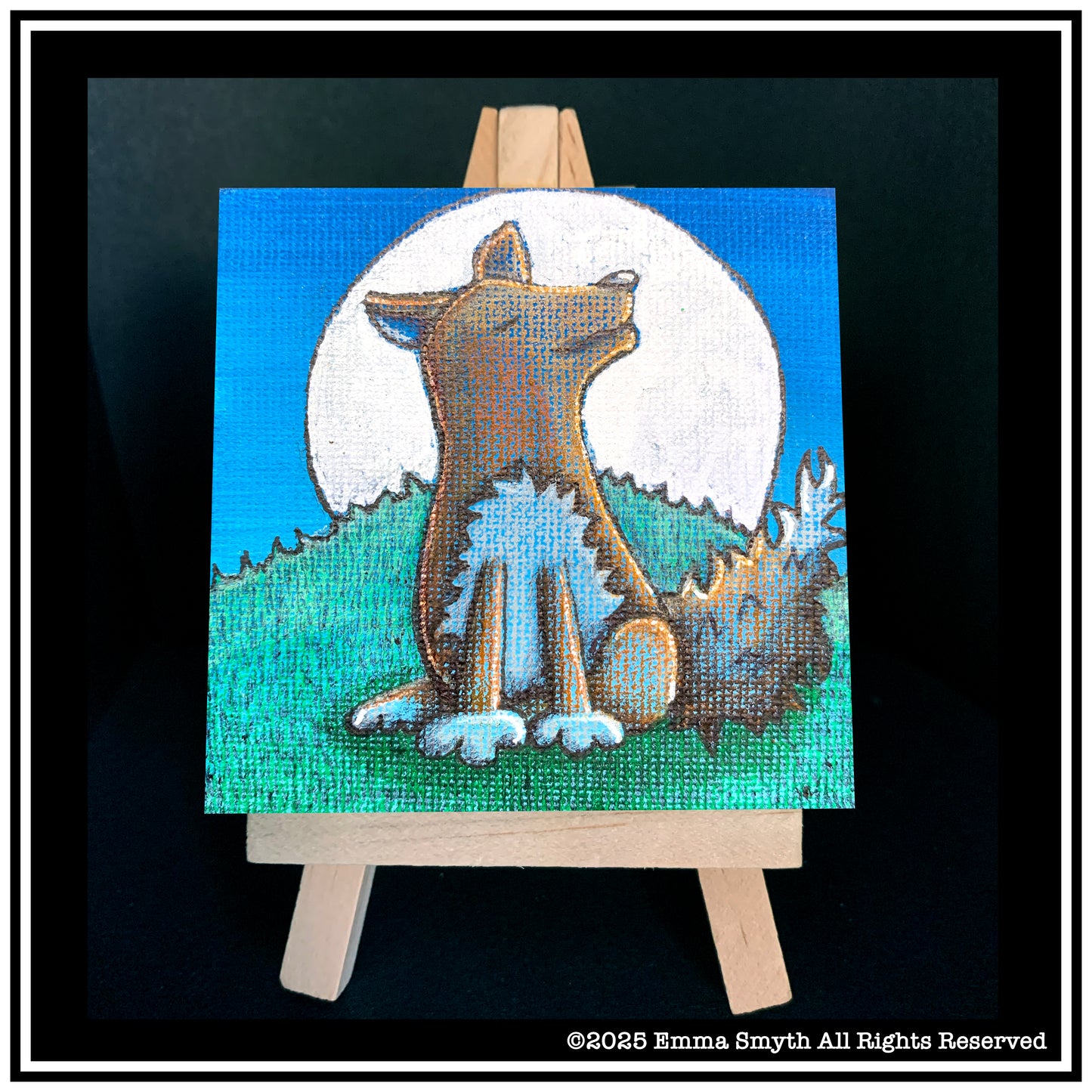 Fox Mini Canvas 7.5 x 7.5cm