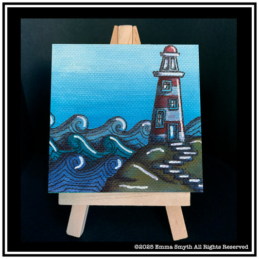 Light House Mini Canvas 7.5 x 7.5cm