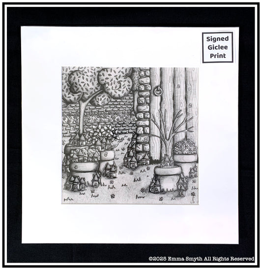 The Garden Signed Giclee Print in a Mount