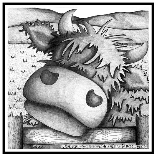 The Coo 24 x 24cm Framed Original Artwork
