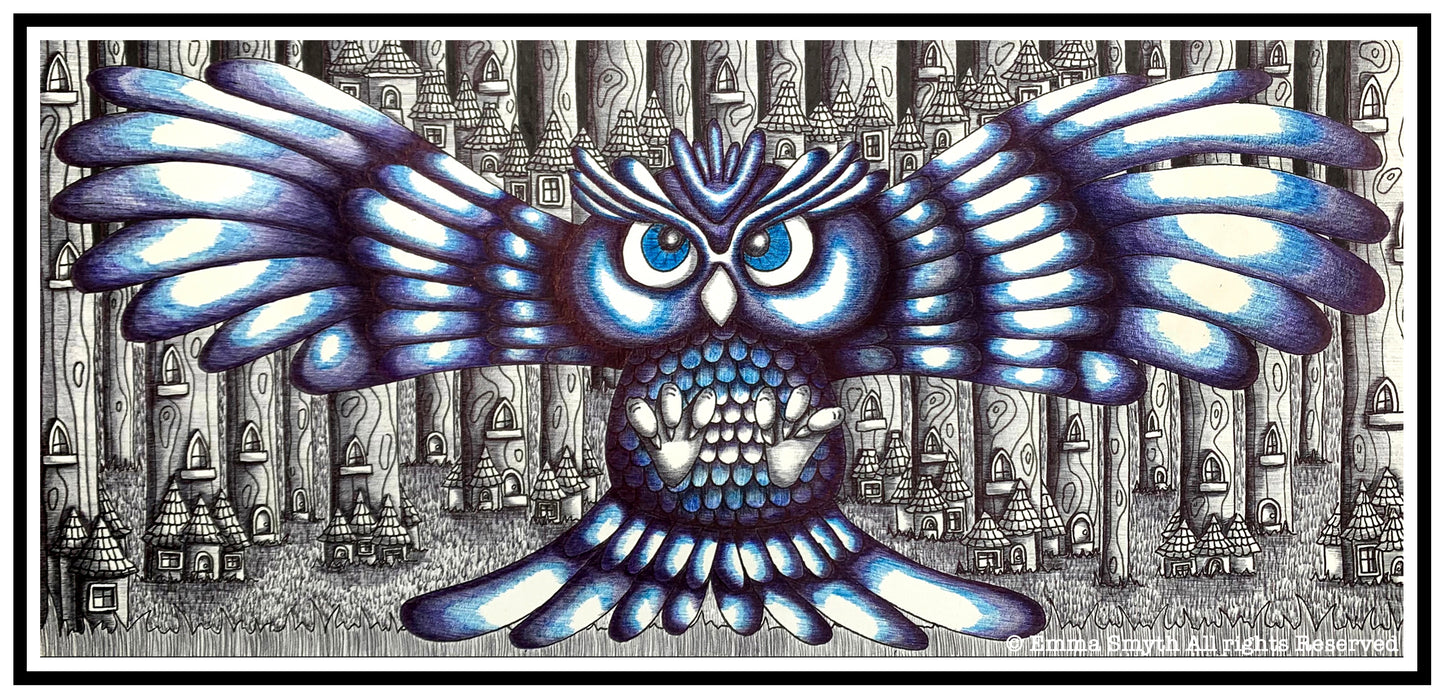 Nocturn 29.5 x 13cm Framed Original Artwork