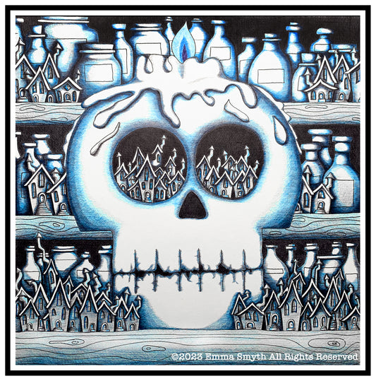 Pick Your Poison 24 x 24cm Original Framed Artwork